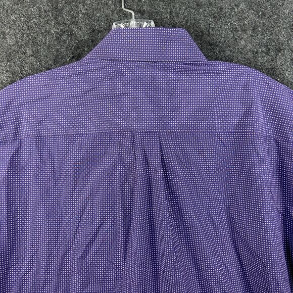 Peter Millar Shirt Men's Extra Large Purple Pattern 100% Cotton Pocket Casual - Picture 4 of 8